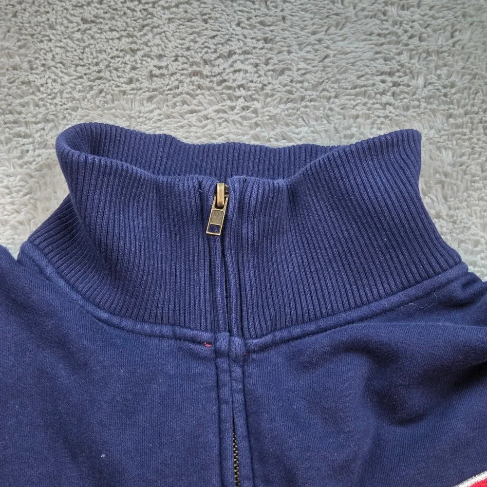 NFL Collection New England Patriots Jacket Mens L Full-Zip Fleece Navy Red Blue